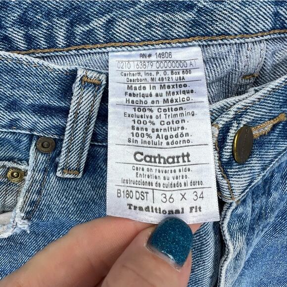 Carhartt Straight Leg jeans traditional fit B180 36x34 - Picture 5 of 5